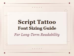 Script Tattoo Font Sizing Guide for Long-Term Readability
