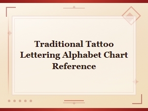 Traditional Tattoo Lettering Alphabet Chart Reference Guide
