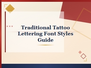 Traditional Tattoo Lettering Font Styles Guide for Classic Designs